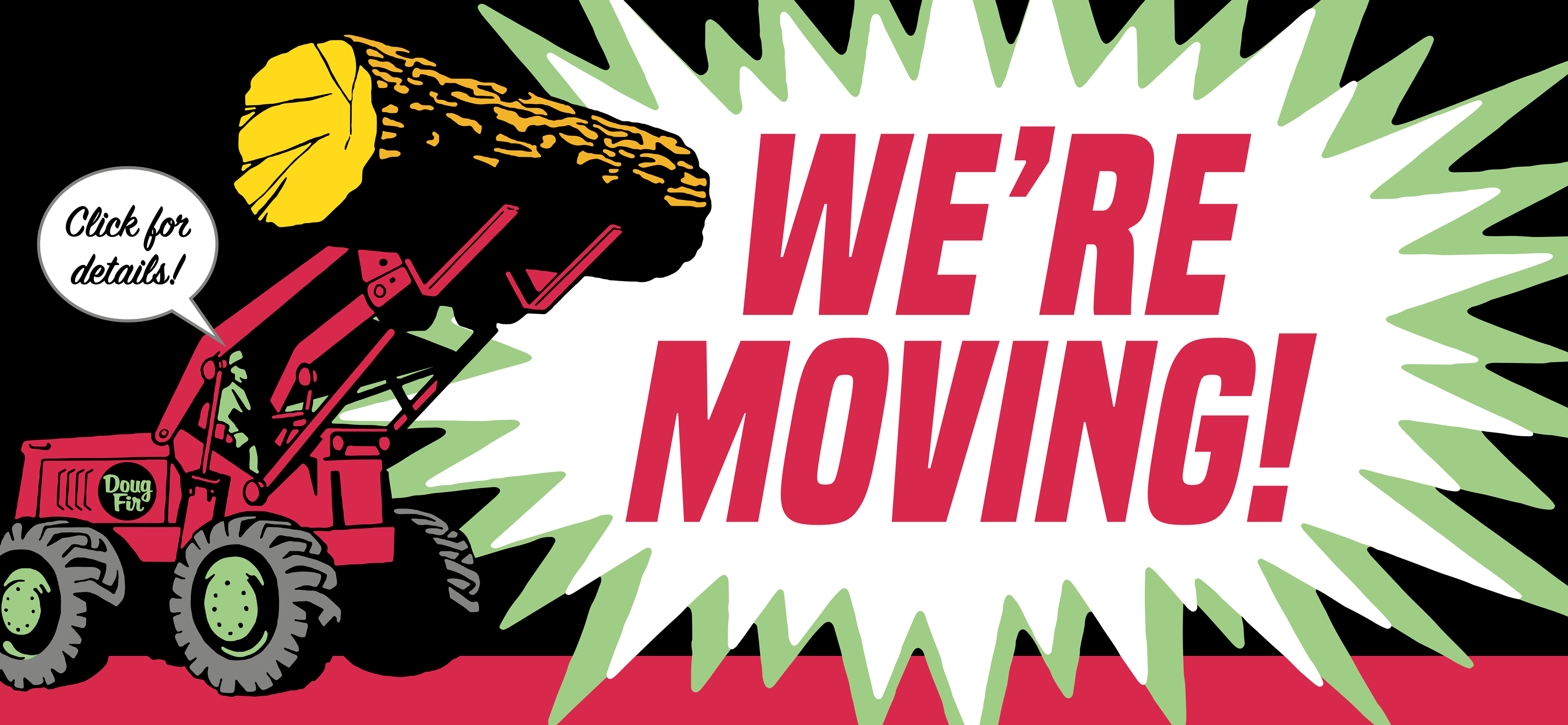 graphic stating: "We're moving, click for details!"